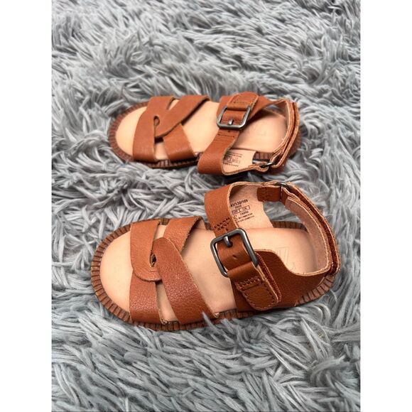 Zara Baby Leather Sandals size 21 /5.5 US - Picture 4 of 5